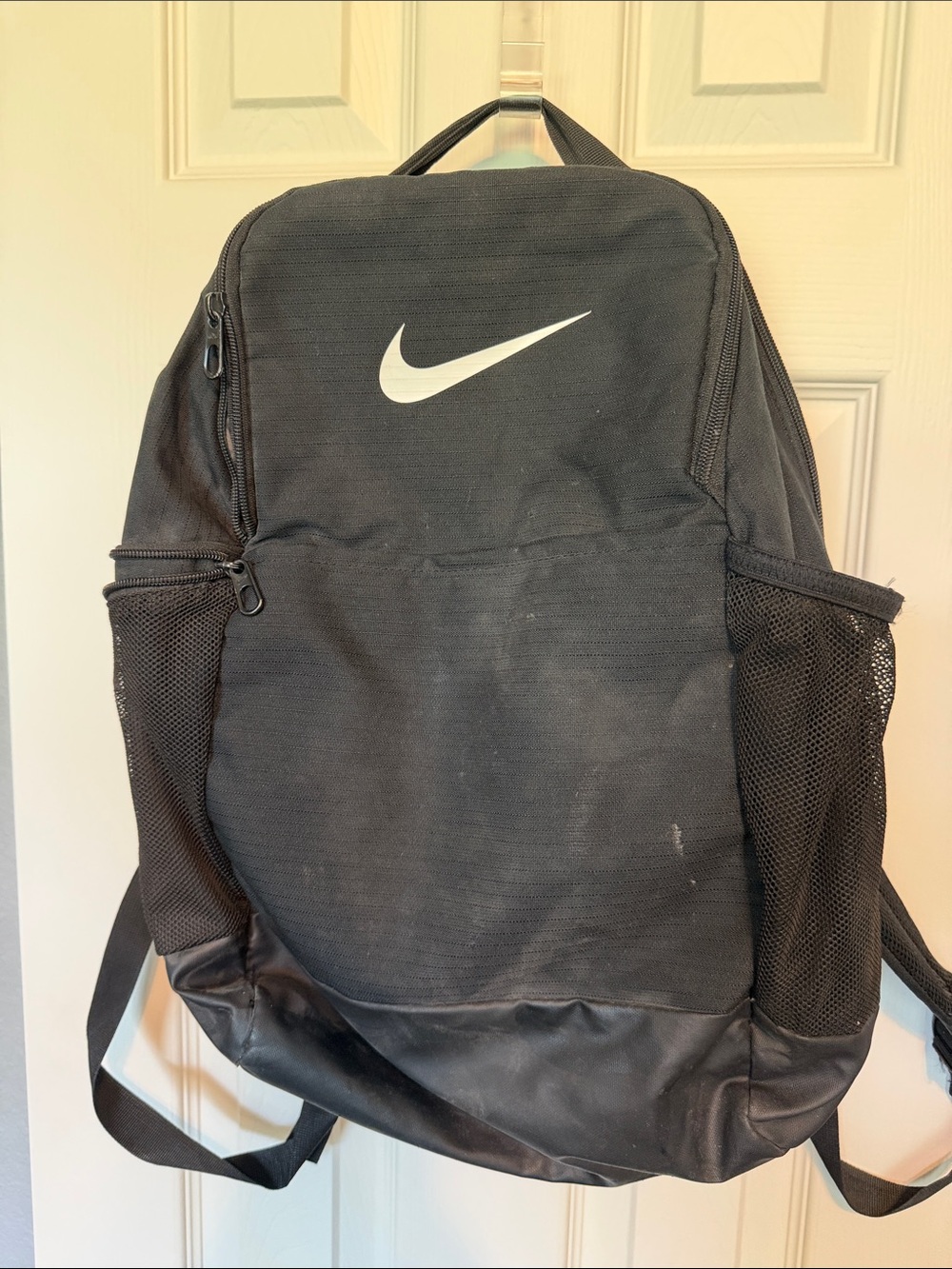 Nike Black Backpack with White Swoosh
